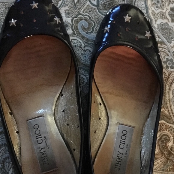 Jimmy Choo Star cut-out studded patent ballet - Picture 4 of 6